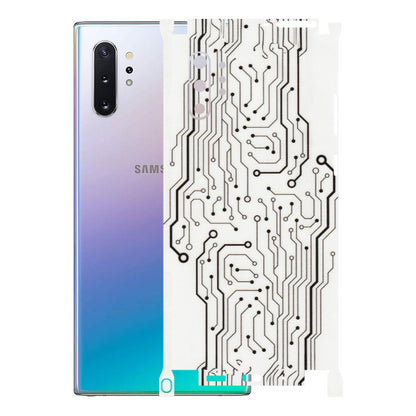 Samsung M/F/Note/Flip and C Phone Skins (All Models) - Tech Circuits - Transparent Finish (T-03) Samsung Galaxy Note 10 Plus