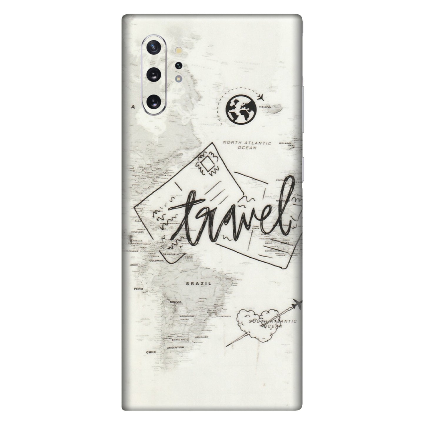 Samsung M/F/Note/Flip and C Phone Skins (All Models) - Travel Ticket - Transparent Finish (T-06) Samsung Galaxy Note 10 Plus
