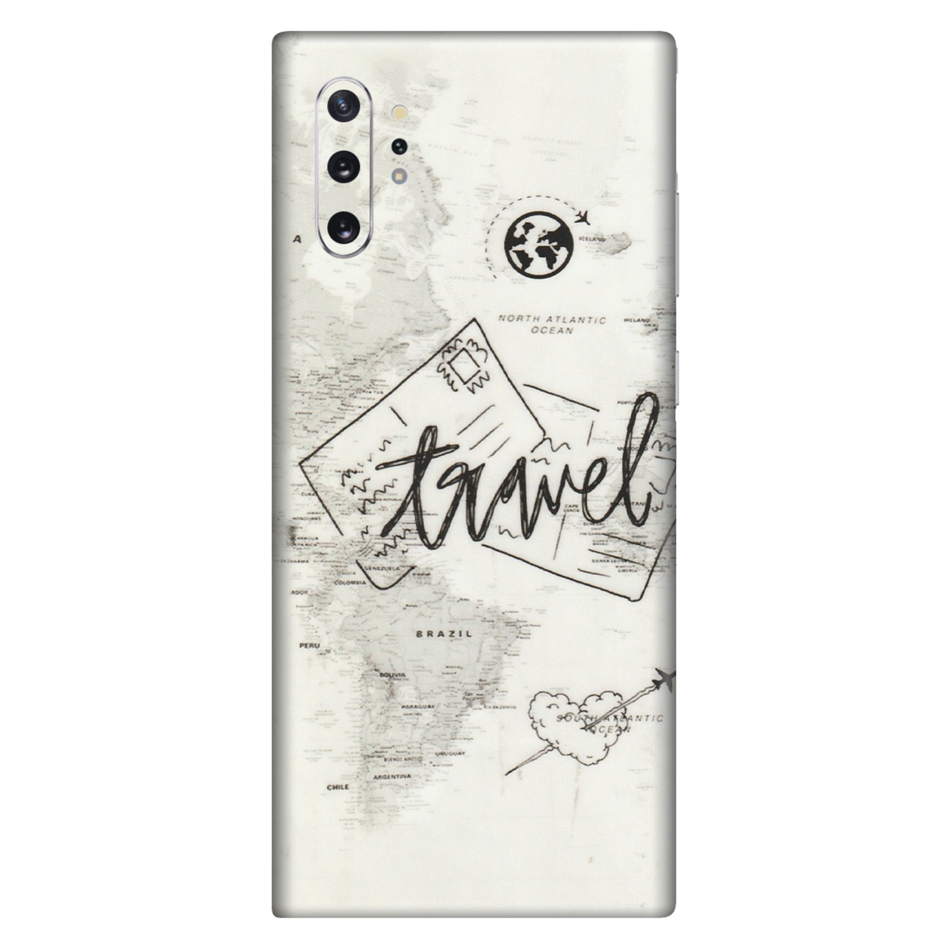 Samsung M/F/Note/Flip and C Phone Skins (All Models) - Travel Ticket - Transparent Finish (T-06) Samsung Galaxy Note 10 Plus