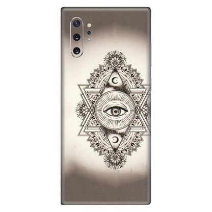 Samsung M/F/Note/Flip and C Phone Skins (All Models) - Illuminati Great Eye - Transparent Finish (T-14) Samsung Galaxy Note 10 Plus