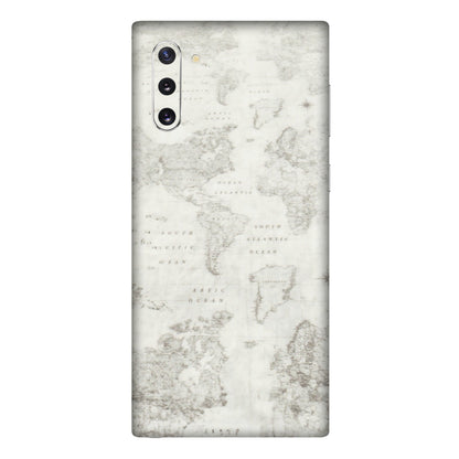 Samsung M/F/Note/Flip and C Phone Skins (All Models) - World Travel Map - Transparent Finish (T-04) Samsung Galaxy Note 10