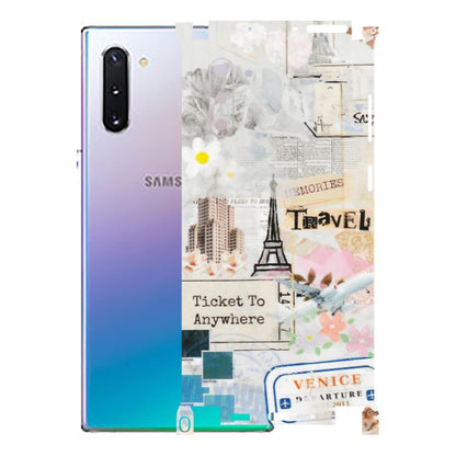 Samsung M/F/Note/Flip and C Phone Skins (All Models) - Travel Memories - Transparent Finish (T-09) Samsung Galaxy Note 10