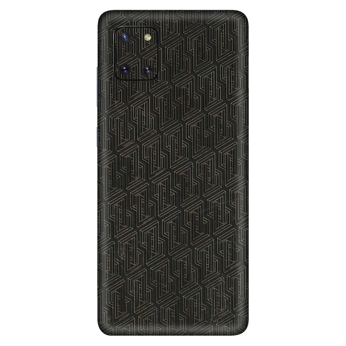 Samsung M/F/Note/Flip and C Phone Skins (All Models) - Black Abstract Pattern - 3D Embossed Finish (L-117) Samsung Galaxy Note 10 Lite