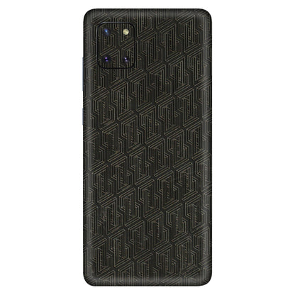 Samsung M/F/Note/Flip and C Phone Skins (All Models) - Black Abstract Pattern - 3D Embossed Finish (L-117) Samsung Galaxy Note 10 Lite