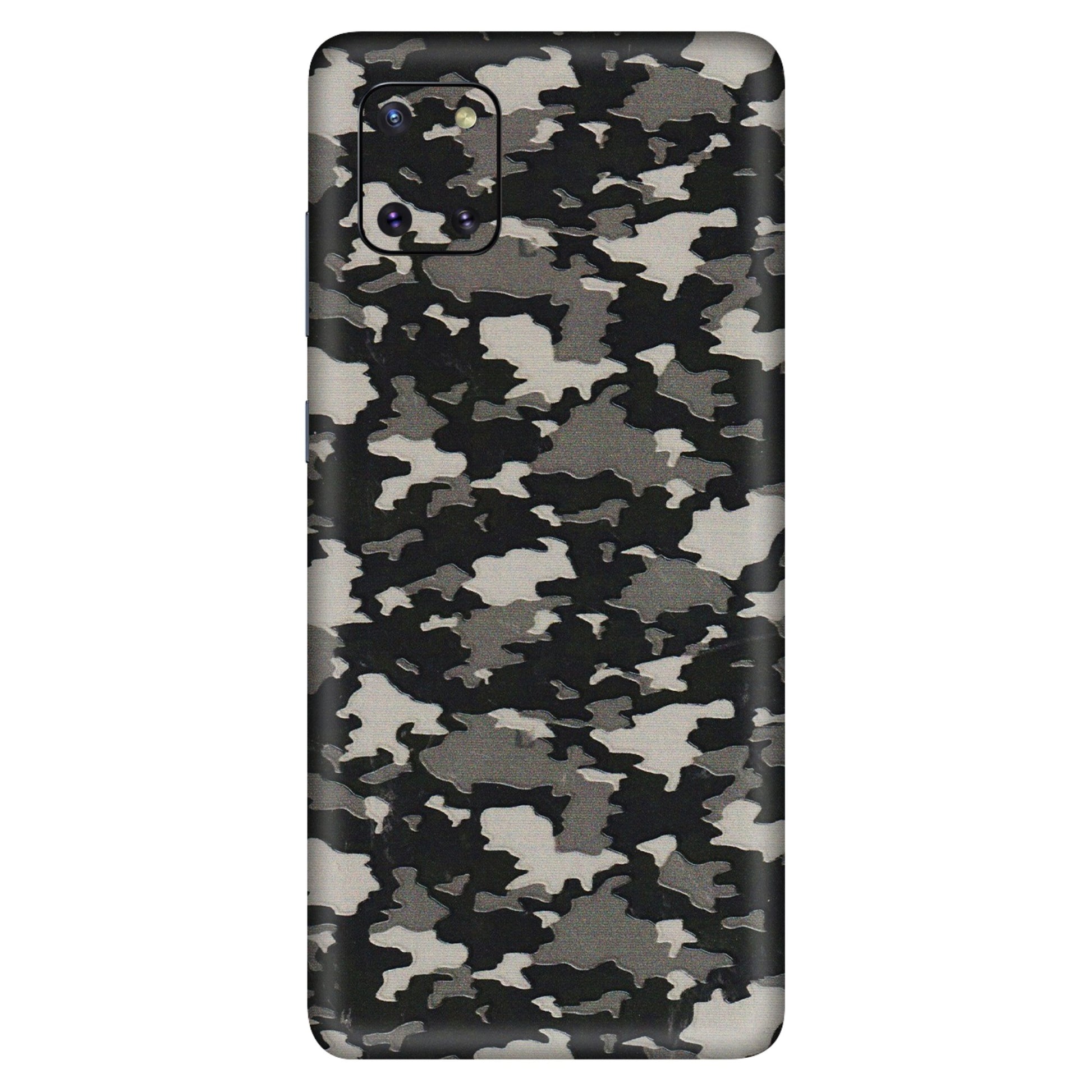 Samsung M/F/Note/Flip and C Phone Skins (All Models) - Black/Grey Camoflaunge - 3D Embossed Finish (L-142) Samsung Galaxy Note 10 Lite