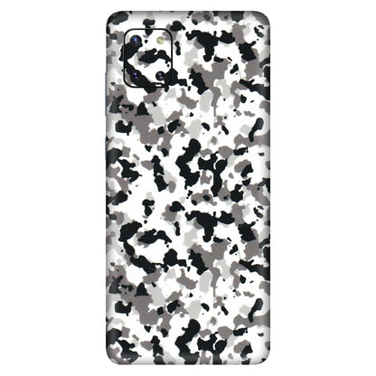 Samsung M/F/Note/Flip and C Phone Skins (All Models) - White Black Camouflage - 3D Embossed Finish (L-18) Samsung Galaxy Note 10 Lite
