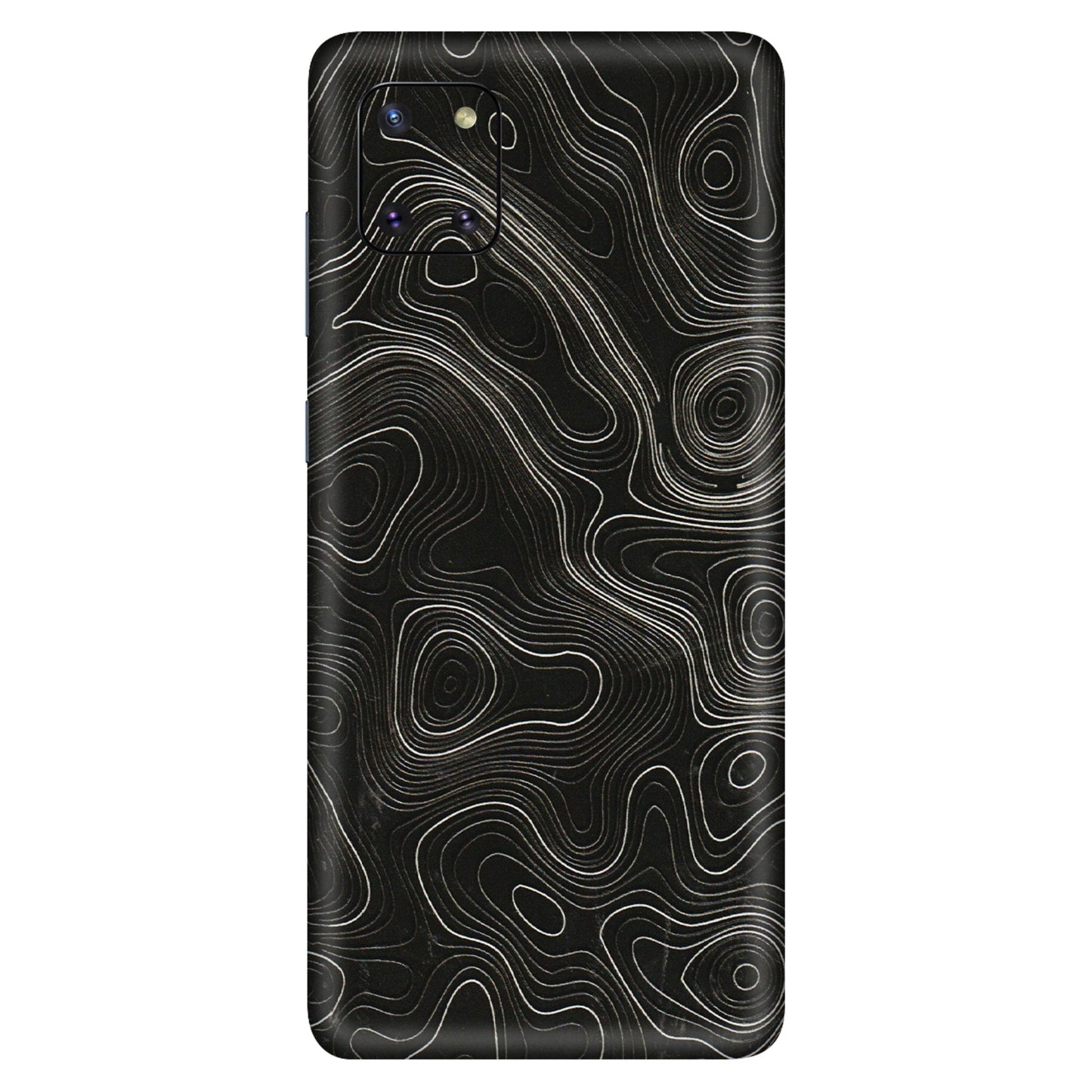 Samsung M/F/Note/Flip and C Phone Skins (All Models) - Black Swirl - 3D Embossed Finish (L-196) Samsung Galaxy Note 10 Lite