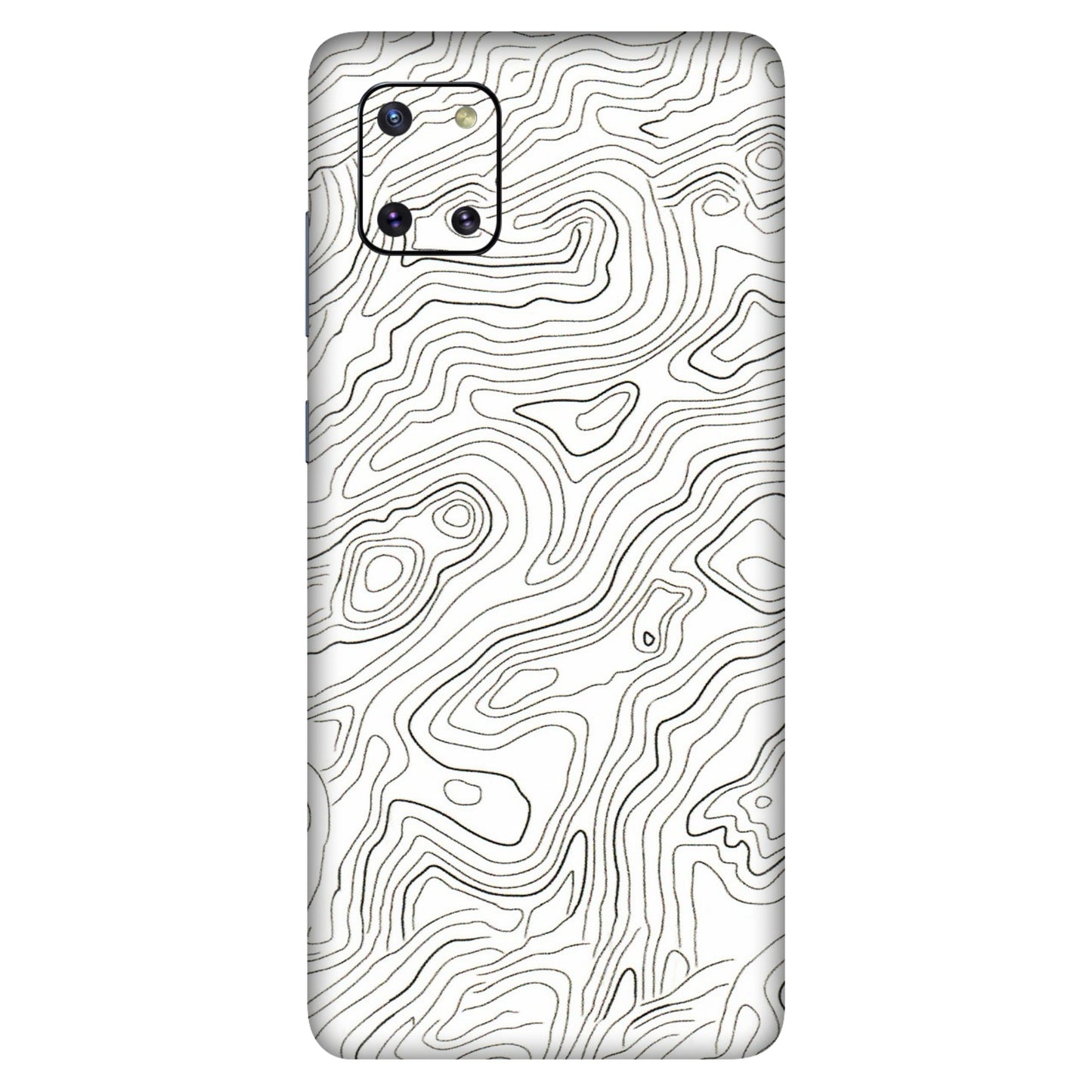 Samsung M/F/Note/Flip and C Phone Skins (All Models) - White Black Swirls - 3D Embossed Finish (L-219) Samsung Galaxy Note 10 Lite