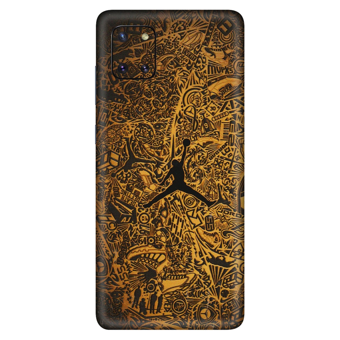 Samsung M/F/Note/Flip and C Phone Skins (All Models) - Premium Gold Basketball Player - 3D Embossed Finish (L-236) Samsung Galaxy Note 10 Lite