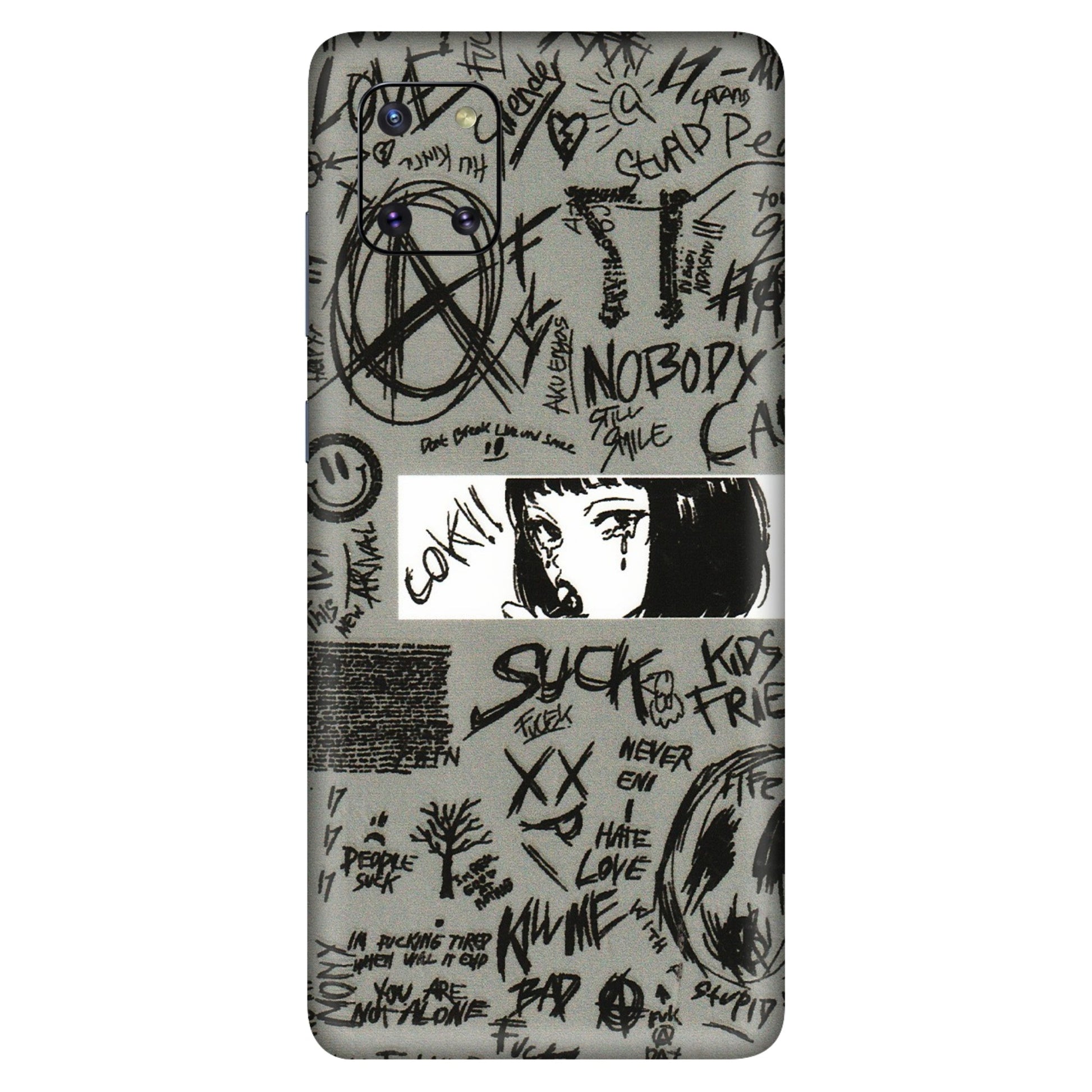 Samsung M/F/Note/Flip and C Phone Skins (All Models) - Never Have Love Anime - 3D Embossed Finish (L-260) Samsung Galaxy Note 10 Lite