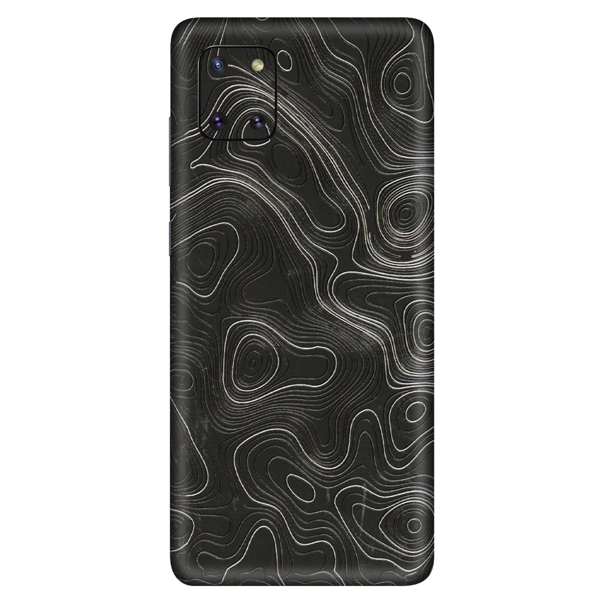 Samsung M/F/Note/Flip and C Phone Skins (All Models) - Abstract White Line Map - 3D Embossed Finish (L-269) Samsung Galaxy Note 10 Lite
