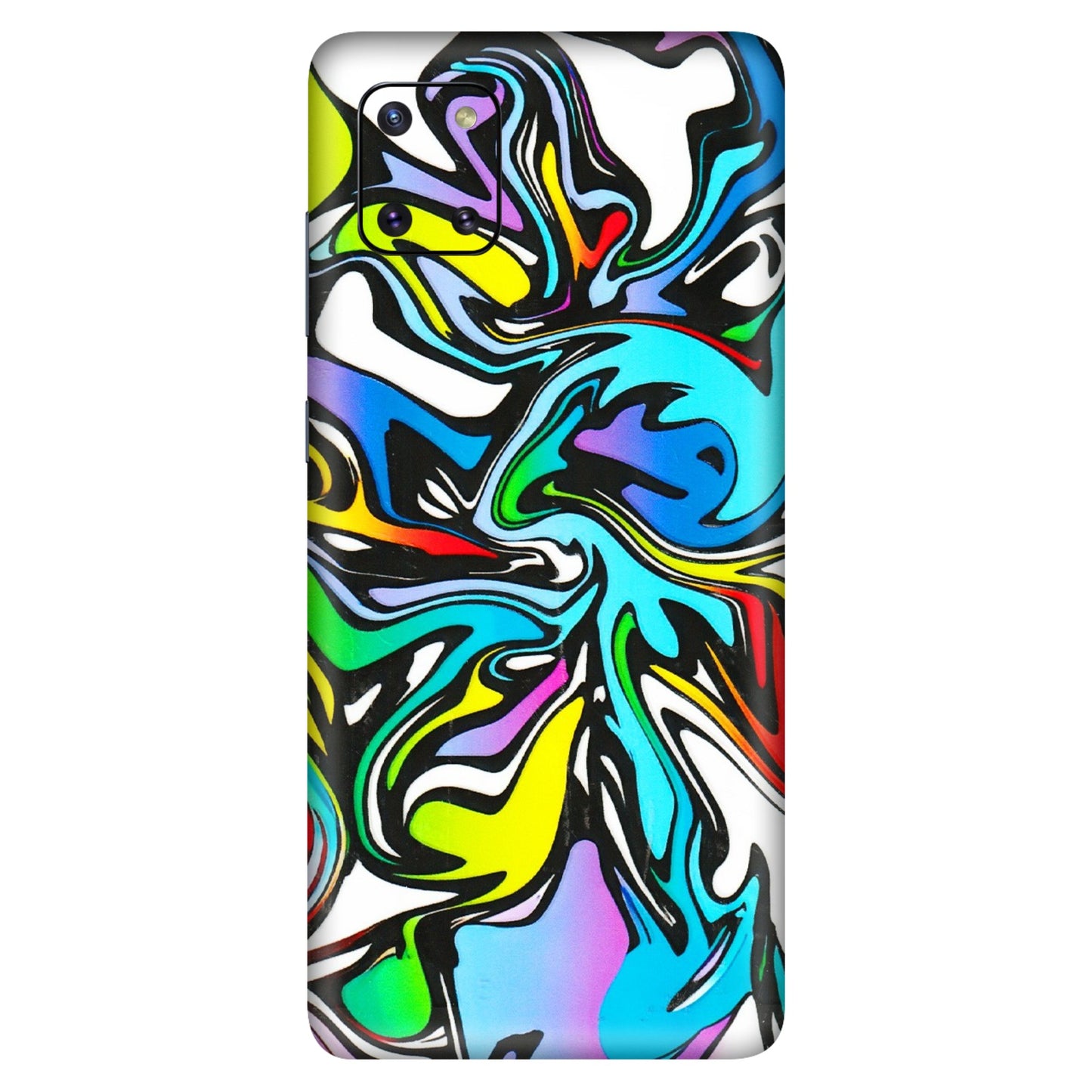 Samsung M/F/Note/Flip and C Phone Skins (All Models) - Abstract Colour Paints - 3D Embossed Finish (L-271) Samsung Galaxy Note 10 Lite