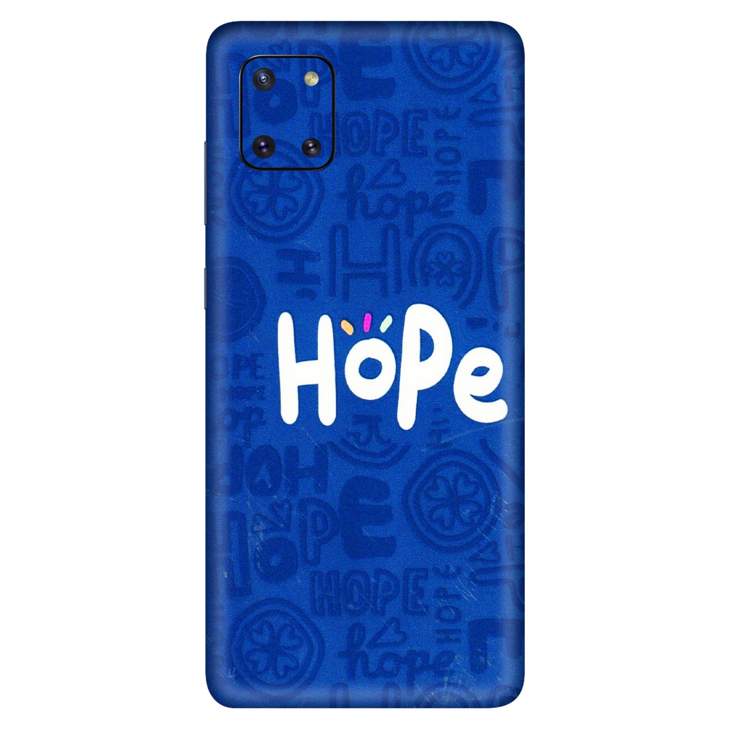 Samsung M/F/Note/Flip and C Phone Skins (All Models) - Hope Doodles Blue - 3D Embossed Finish (L-43) Samsung Galaxy Note 10 Lite