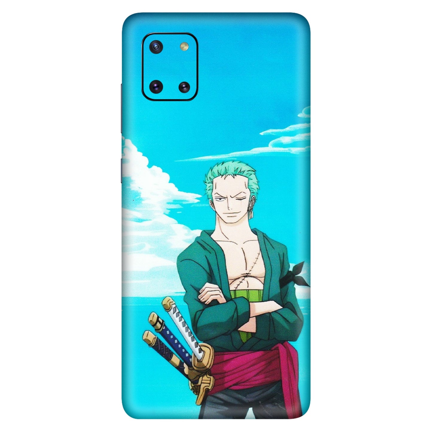Samsung M/F/Note/Flip and C Phone Skins (All Models) - Cool Swordman Zoro Anime - Matte Finish (M-143) Samsung Galaxy Note 10 Lite