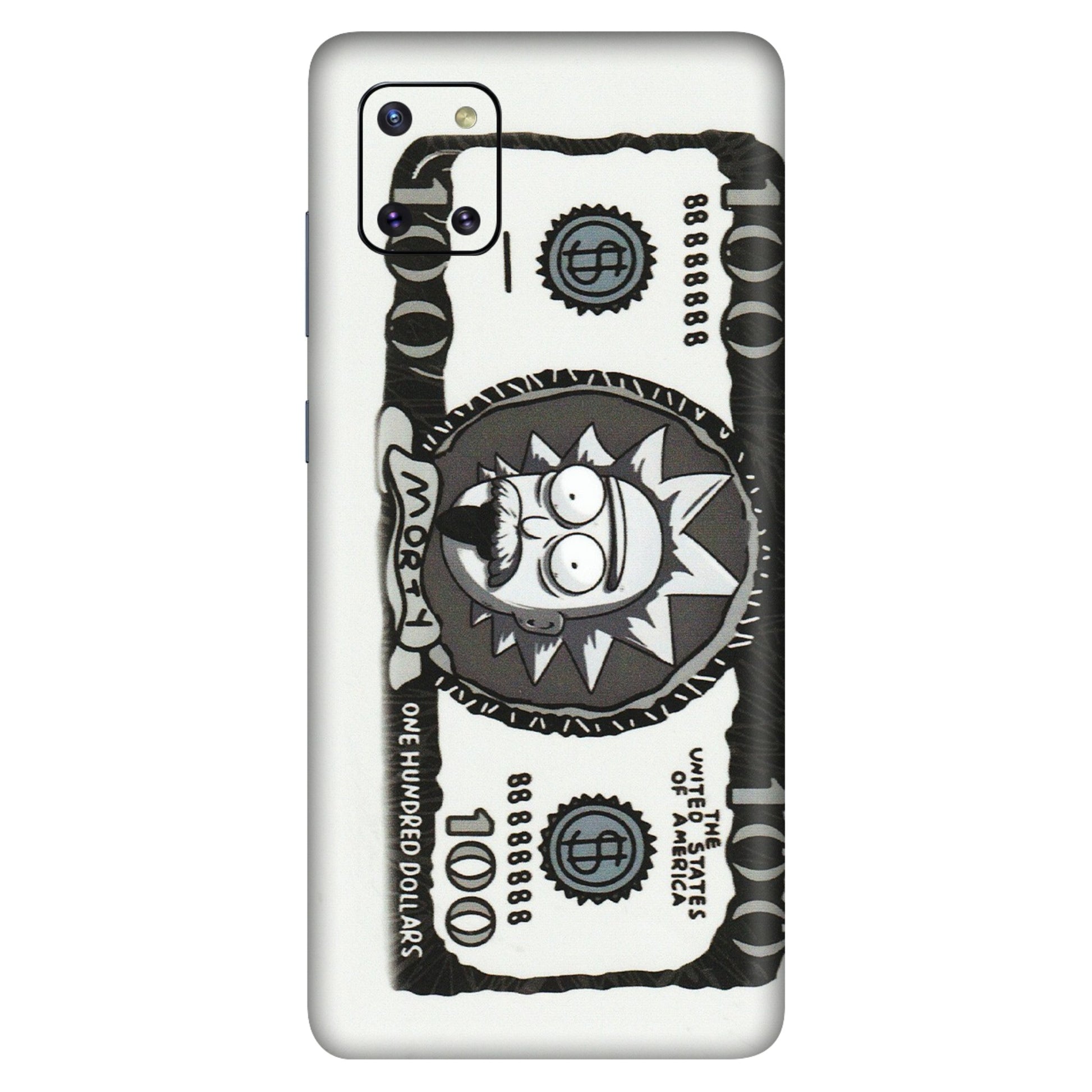 Samsung M/F/Note/Flip and C Phone Skins (All Models) - Rick And Morty Hundred Dollar Anime - Matte Finish (M-161) Samsung Galaxy Note 10 Lite