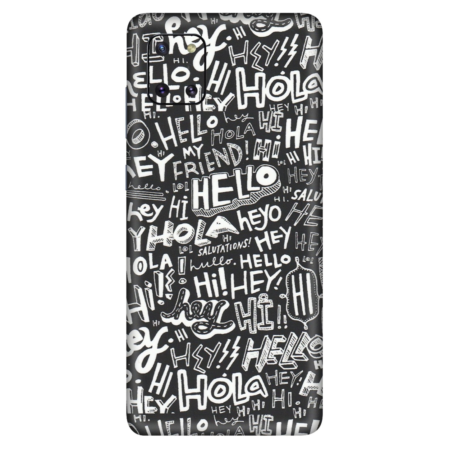 Samsung M/F/Note/Flip and C Phone Skins (All Models) - Hi Hello Doodles - Matte Finish (M-25) Samsung Galaxy Note 10 Lite