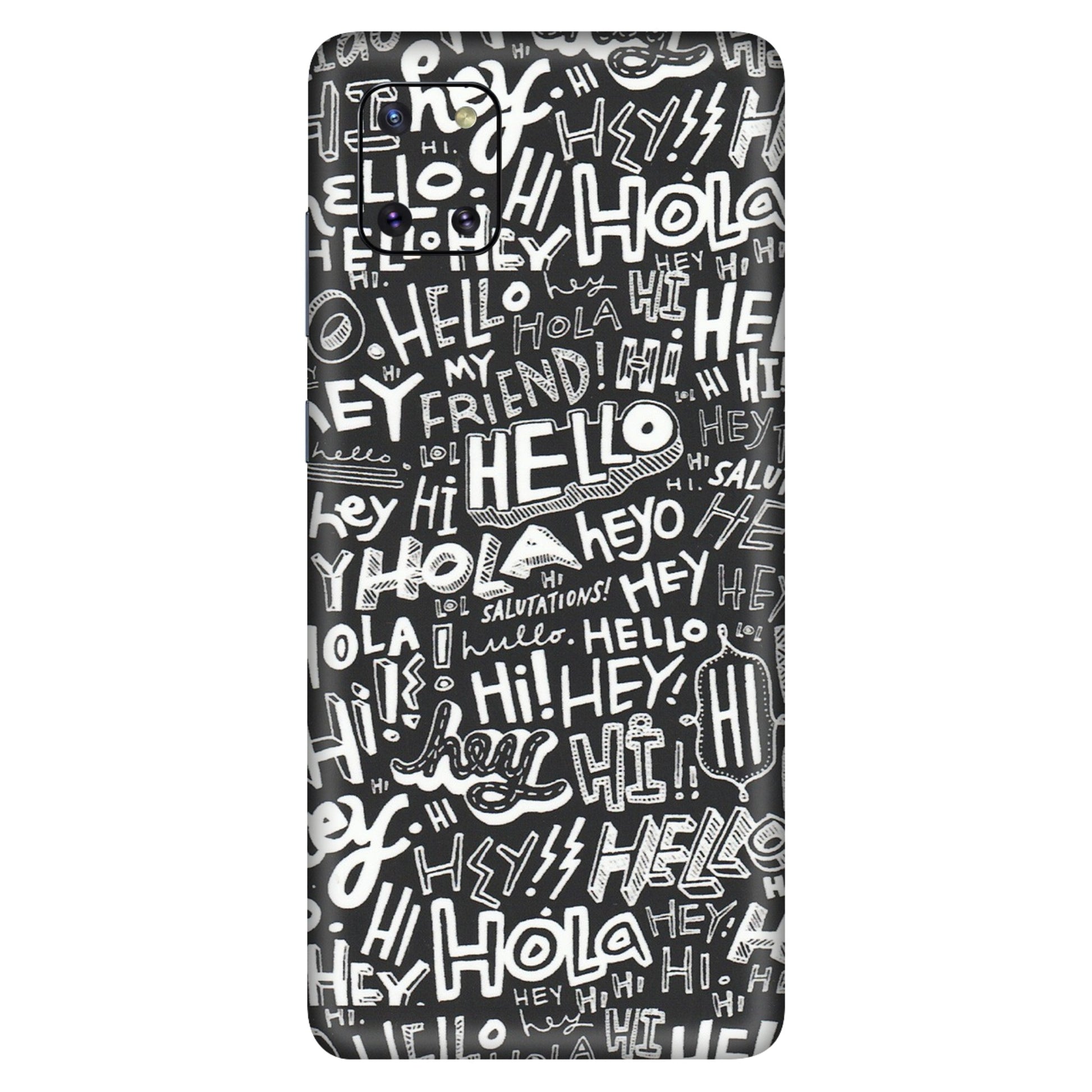 Samsung M/F/Note/Flip and C Phone Skins (All Models) - Hi Hello Doodles - Matte Finish (M-25) Samsung Galaxy Note 10 Lite