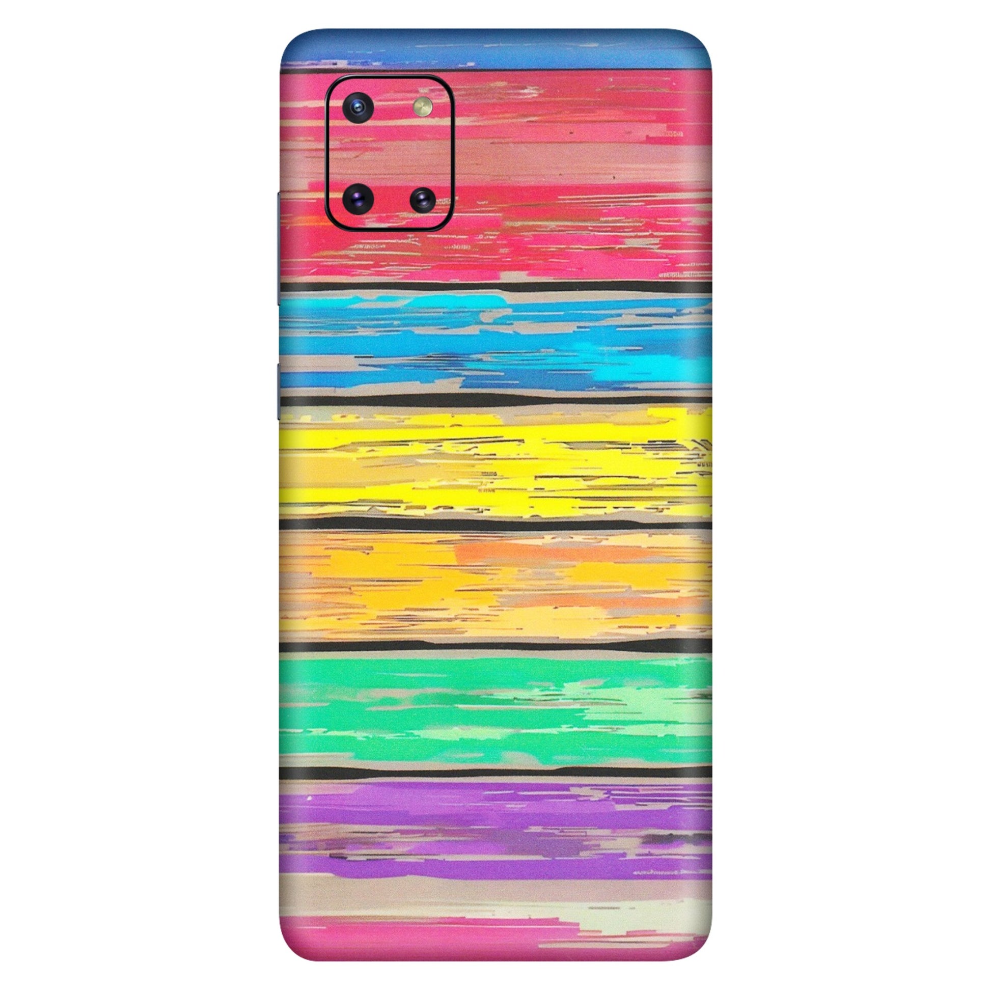 Samsung M/F/Note/Flip and C Phone Skins (All Models) - Multi Colour Wooden Wall - Matte Finish (M-96) Samsung Galaxy Note 10 Lite