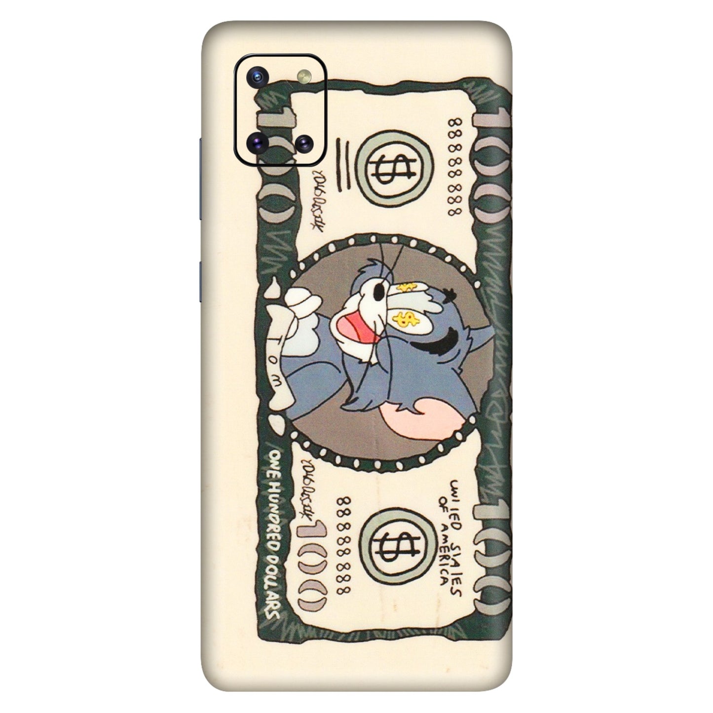 Samsung M/F/Note/Flip and C Phone Skins (All Models) - One Hundred Dollar Tom - Transparent Finish (T-16) Samsung Galaxy Note 10 Lite