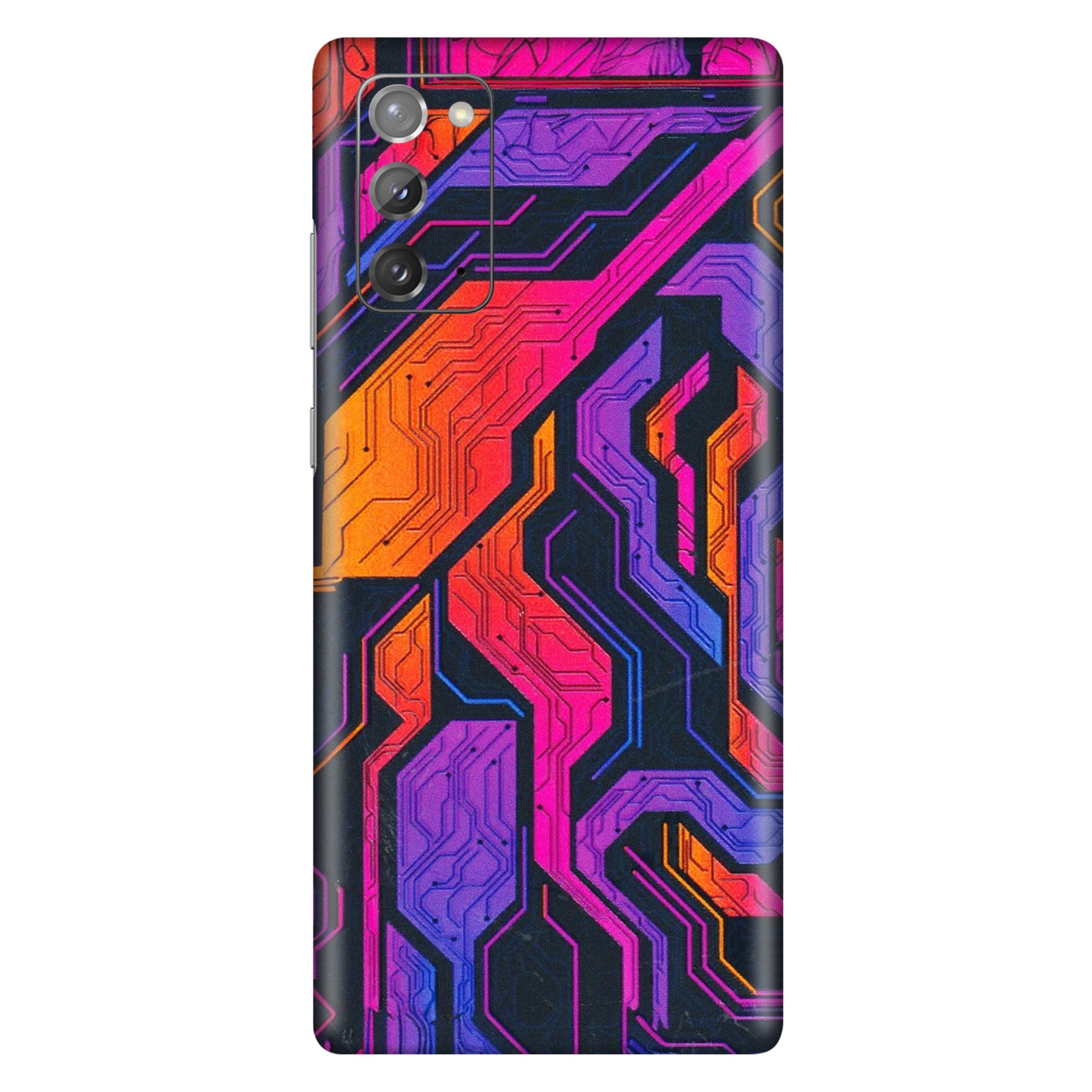 Samsung M/F/Note/Flip and C Phone Skins (All Models) - Tech Circuits Futuristic - 3D Embossed Finish (L-07) Samsung Galaxy Note 20