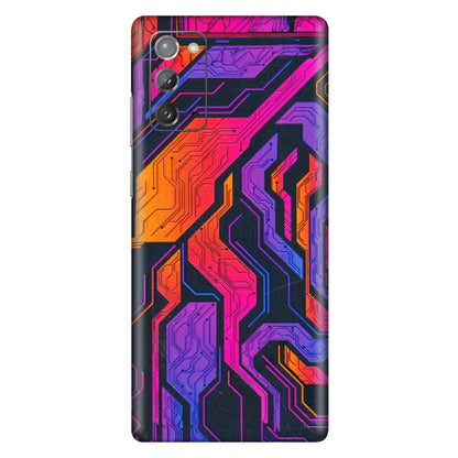 Samsung M/F/Note/Flip and C Phone Skins (All Models) - Tech Circuits Futuristic - 3D Embossed Finish (L-07) Samsung Galaxy Note 20