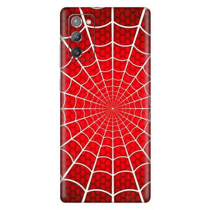Samsung M/F/Note/Flip and C Phone Skins (All Models) - Classic Spidey Web - 3D Embossed Finish (L-115) Samsung Galaxy Note 20