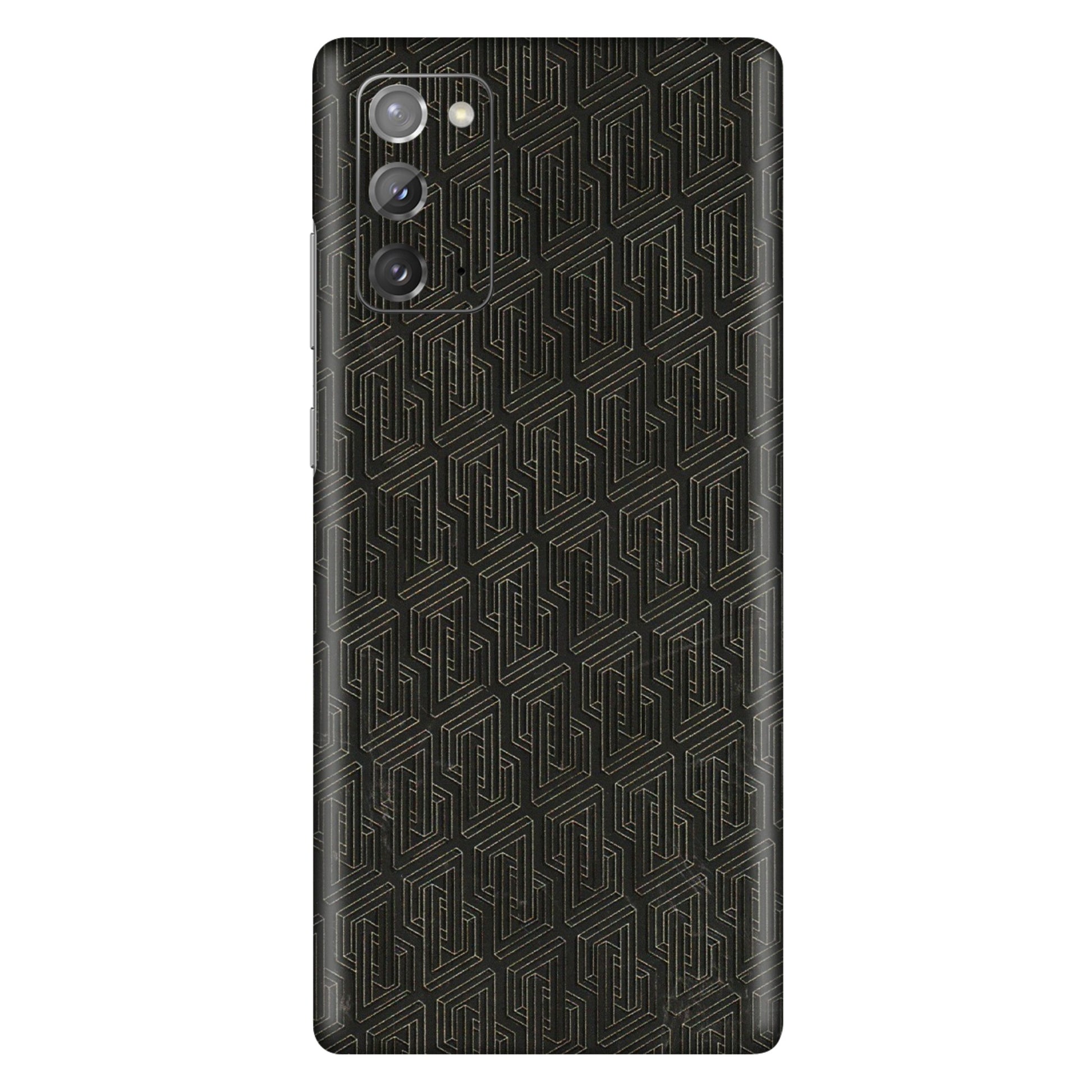 Samsung M/F/Note/Flip and C Phone Skins (All Models) - Black Abstract Pattern - 3D Embossed Finish (L-117) Samsung Galaxy Note 20