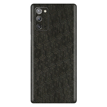 Samsung M/F/Note/Flip and C Phone Skins (All Models) - Black Abstract Pattern - 3D Embossed Finish (L-117) Samsung Galaxy Note 20