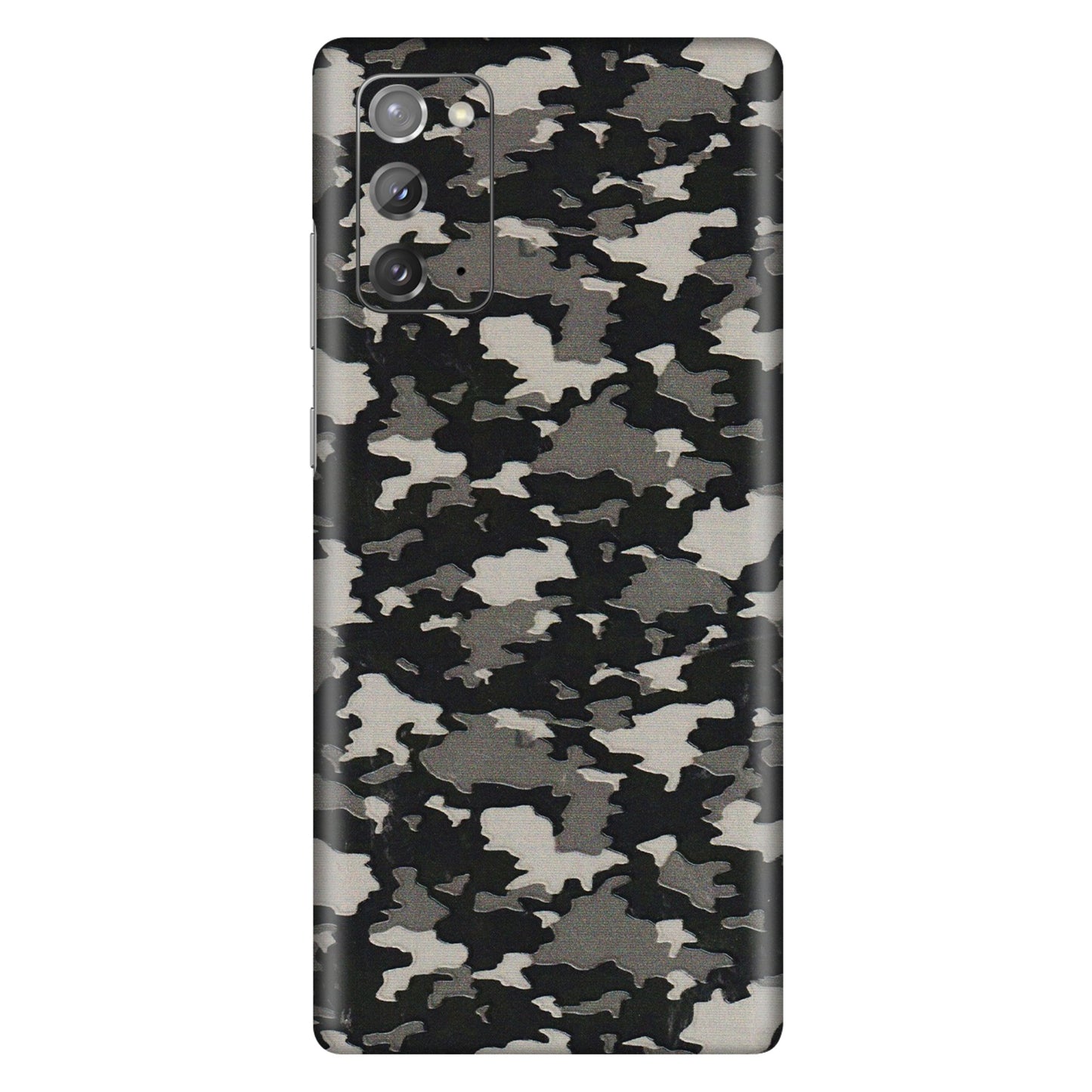 Samsung M/F/Note/Flip and C Phone Skins (All Models) - Black/Grey Camoflaunge - 3D Embossed Finish (L-142) Samsung Galaxy Note 20