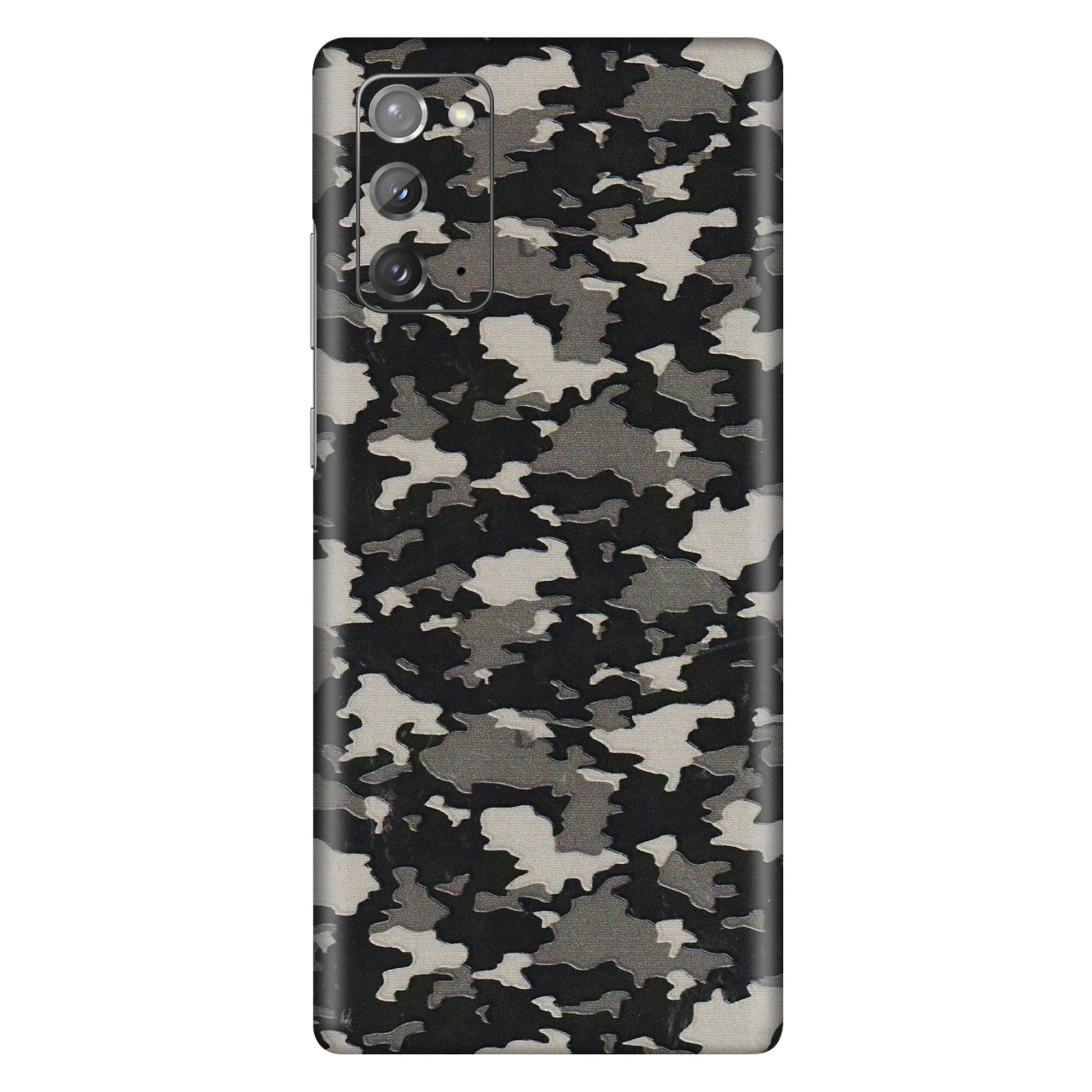 Samsung M/F/Note/Flip and C Phone Skins (All Models) - Black/Grey Camoflaunge - 3D Embossed Finish (L-142) Samsung Galaxy Note 20