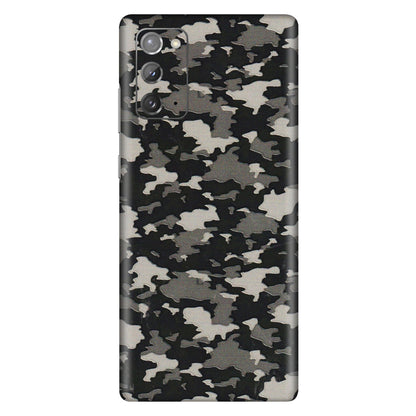 Samsung M/F/Note/Flip and C Phone Skins (All Models) - Black/Grey Camoflaunge - 3D Embossed Finish (L-142) Samsung Galaxy Note 20