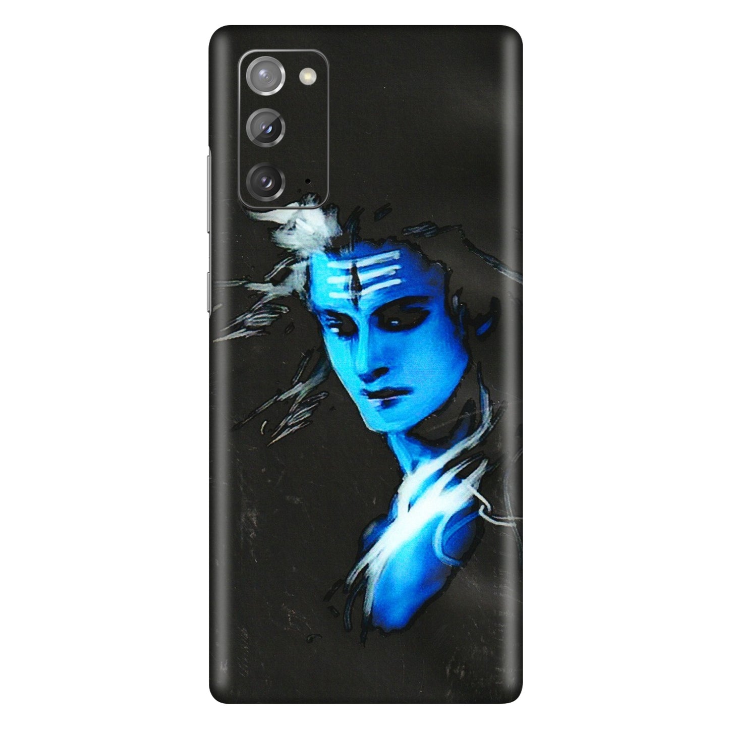Samsung M/F/Note/Flip and C Phone Skins (All Models) - Har Har Mahadev Blue/Black - 3D Embossed Finish (L-185) Samsung Galaxy Note 20