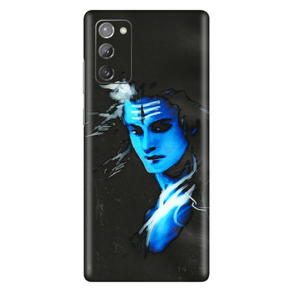 Samsung M/F/Note/Flip and C Phone Skins (All Models) - Har Har Mahadev Blue/Black - 3D Embossed Finish (L-185) Samsung Galaxy Note 20