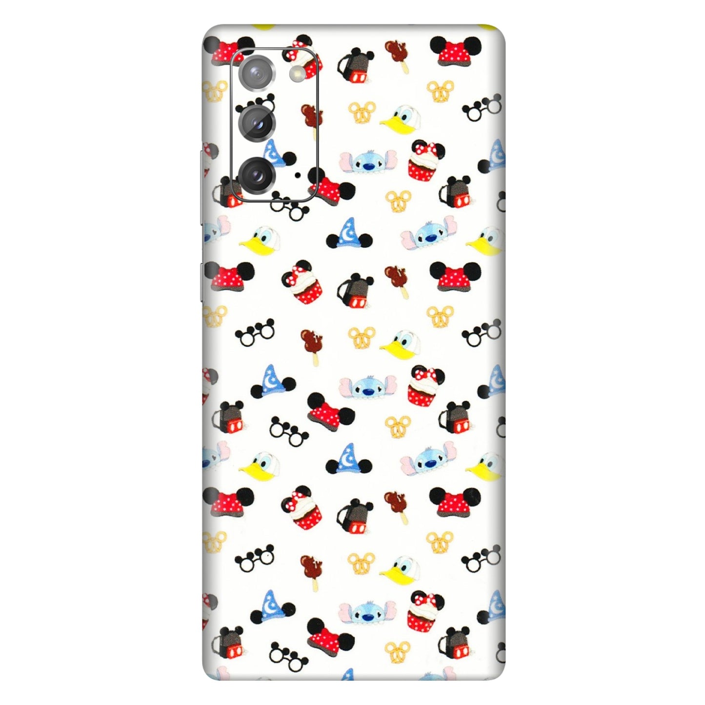 Samsung M/F/Note/Flip and C Phone Skins (All Models) - Minnie Mouse & Donald Doodles s - 3D Embossed Finish (L-194) Samsung Galaxy Note 20