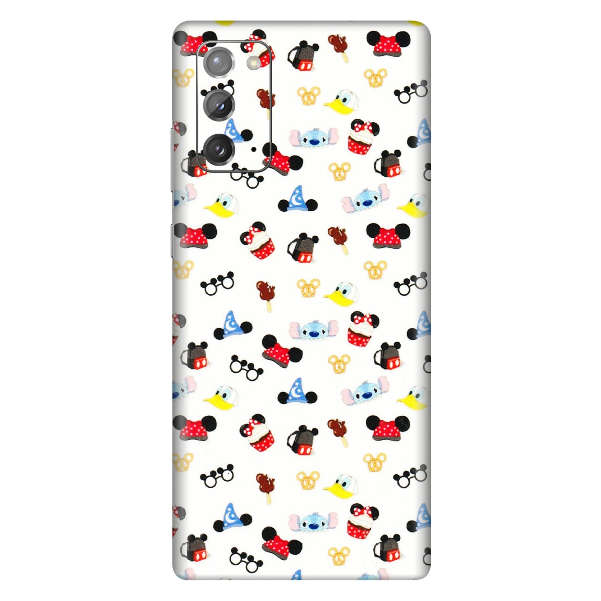 Samsung M/F/Note/Flip and C Phone Skins (All Models) - Minnie Mouse & Donald Doodles s - 3D Embossed Finish (L-194) Samsung Galaxy Note 20
