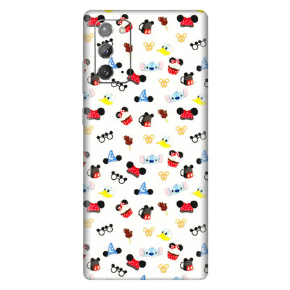 Samsung M/F/Note/Flip and C Phone Skins (All Models) - Minnie Mouse & Donald Doodles s - 3D Embossed Finish (L-194) Samsung Galaxy Note 20