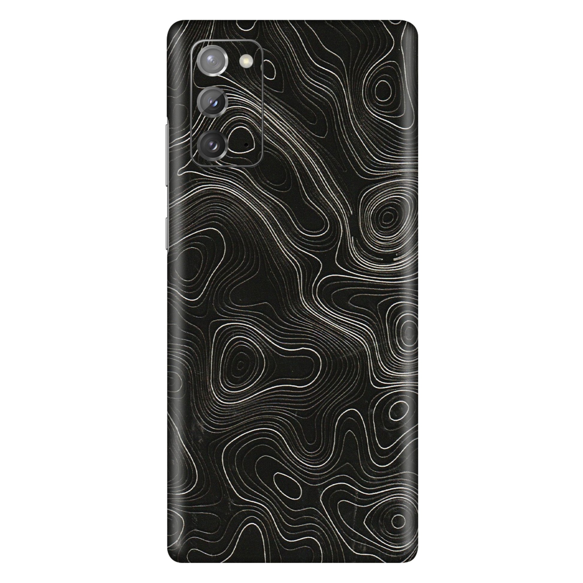 Samsung M/F/Note/Flip and C Phone Skins (All Models) - Black Swirl - 3D Embossed Finish (L-196) Samsung Galaxy Note 20