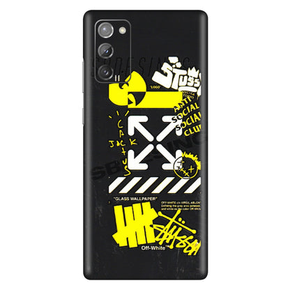 Samsung M/F/Note/Flip and C Phone Skins (All Models) - Anti Social Graffiti - 3D Embossed Finish (L-198) Samsung Galaxy Note 20