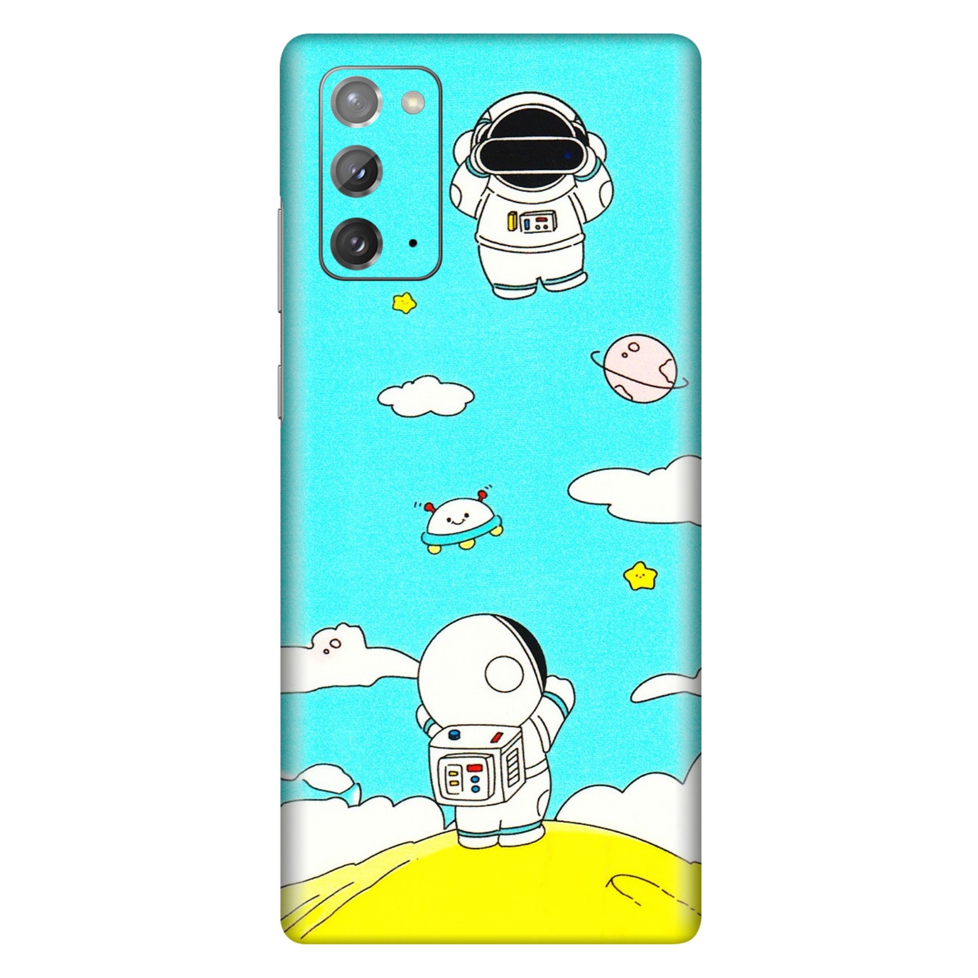 Samsung M/F/Note/Flip and C Phone Skins (All Models) - Blue Skies Astro Float - 3D Embossed Finish (L-230) Samsung Galaxy Note 20