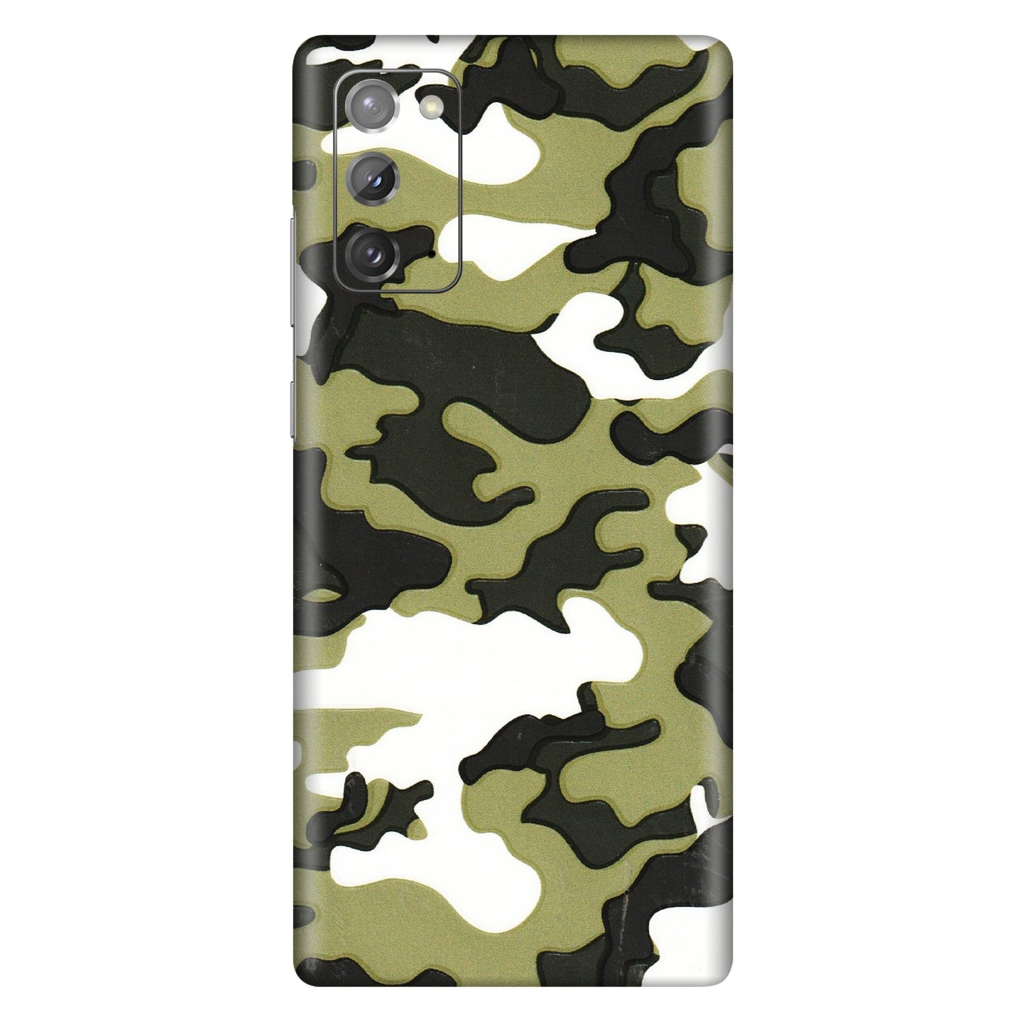 Samsung M/F/Note/Flip and C Phone Skins (All Models) - Camouflages White And Green - 3D Embossed Finish (L-243) Samsung Galaxy Note 20