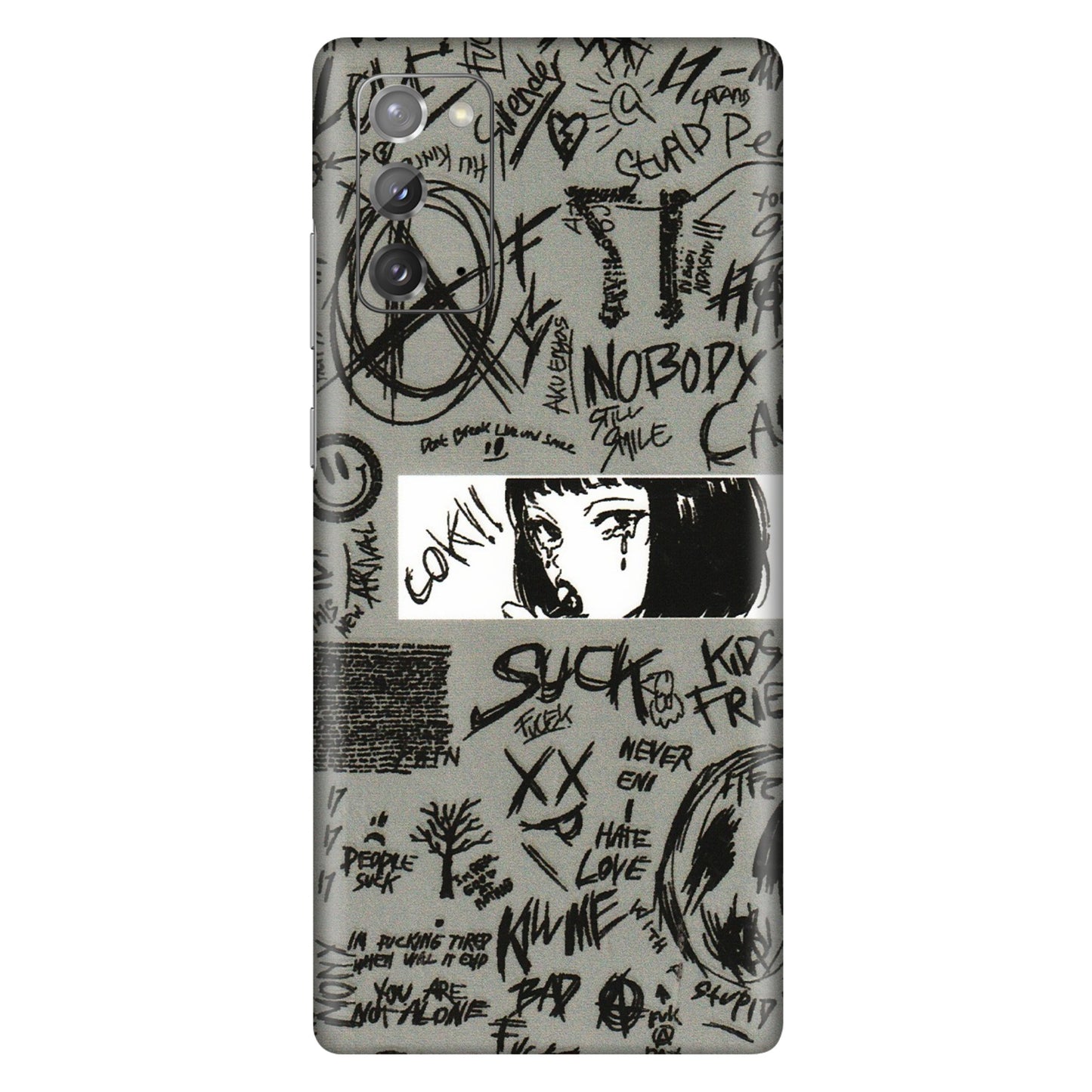 Samsung M/F/Note/Flip and C Phone Skins (All Models) - Never Have Love Anime - 3D Embossed Finish (L-260) Samsung Galaxy Note 20