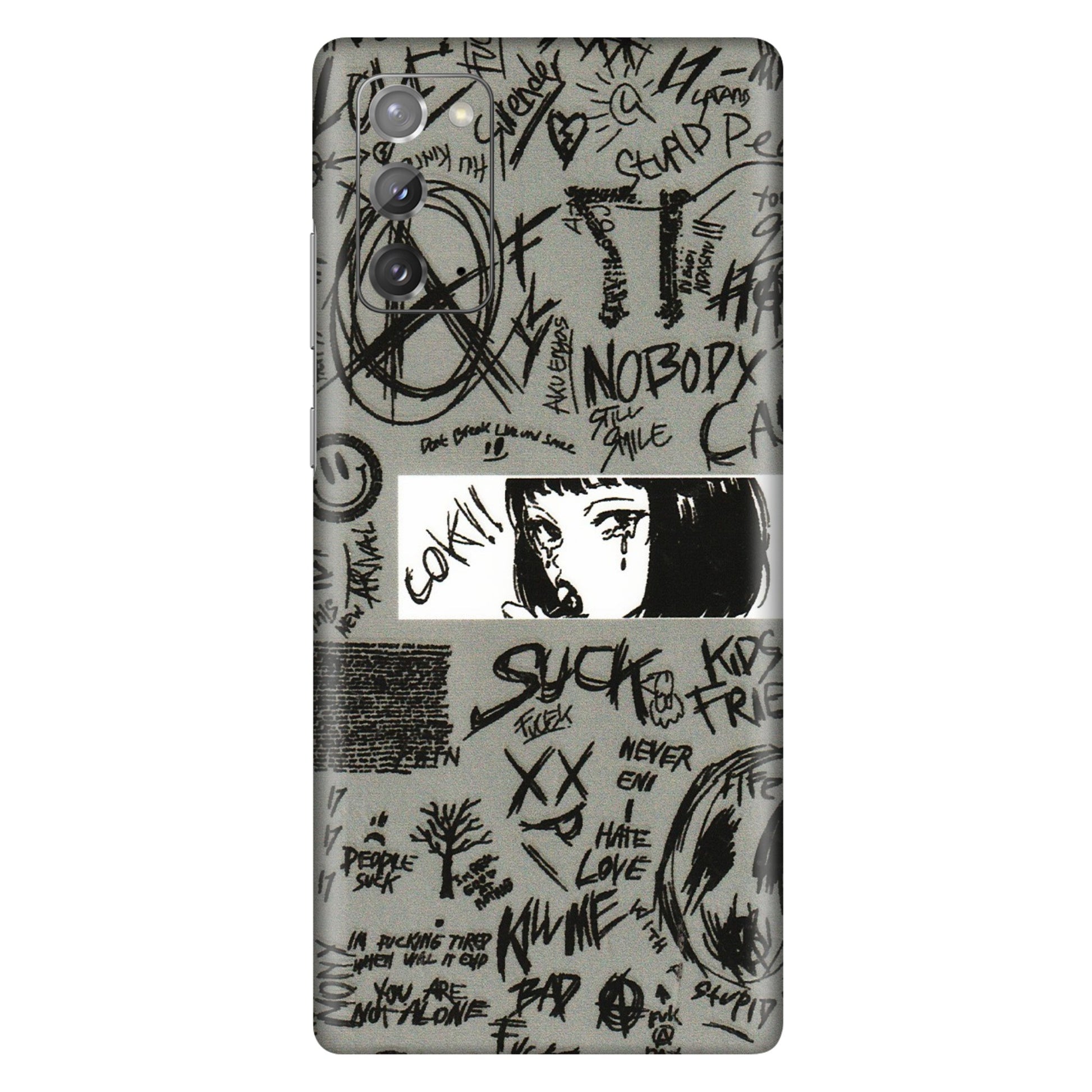 Samsung M/F/Note/Flip and C Phone Skins (All Models) - Never Have Love Anime - 3D Embossed Finish (L-260) Samsung Galaxy Note 20