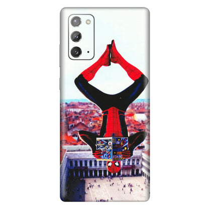 Samsung M/F/Note/Flip and C Phone Skins (All Models) - Spiderman Hanging - 3D Embossed Finish (L-53) Samsung Galaxy Note 20