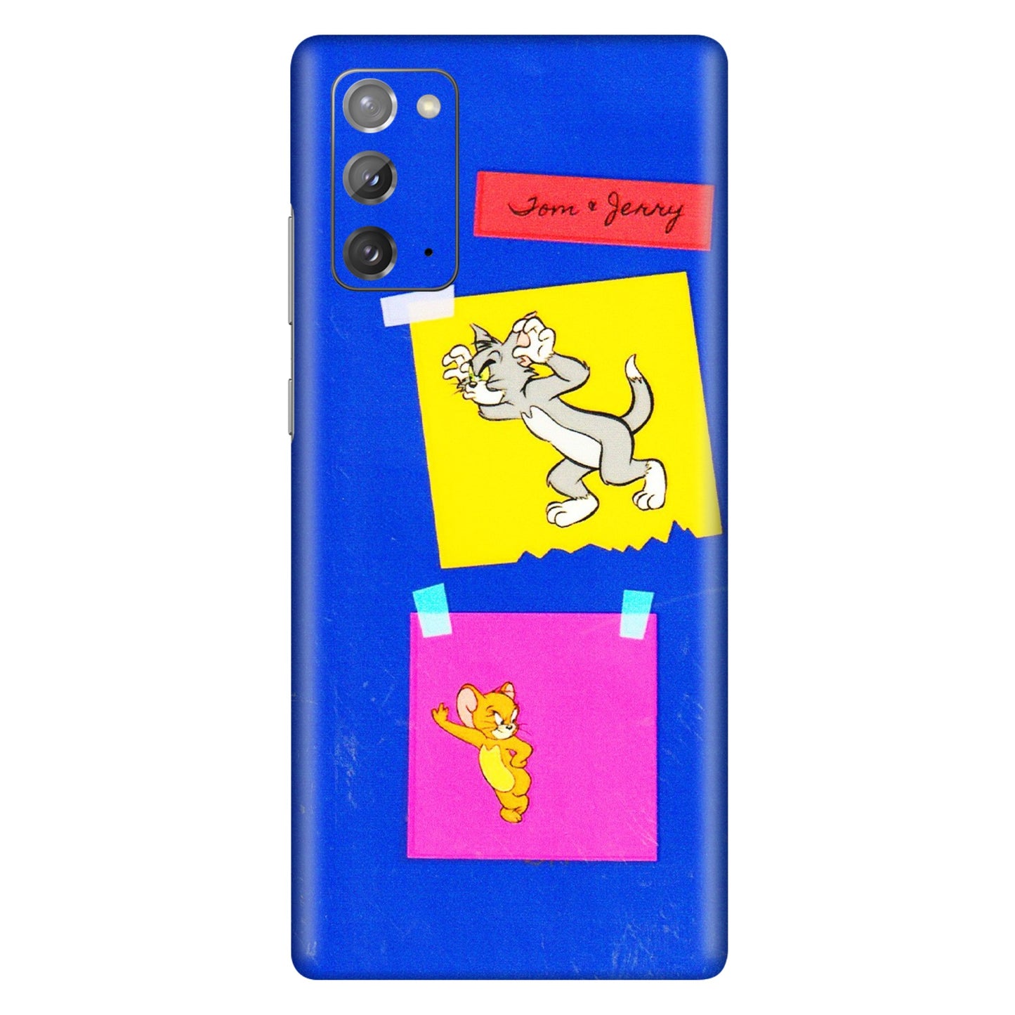 Samsung M/F/Note/Flip and C Phone Skins (All Models) - Tom N Jerry Sticky Notes - 3D Embossed Finish (L-88) Samsung Galaxy Note 20