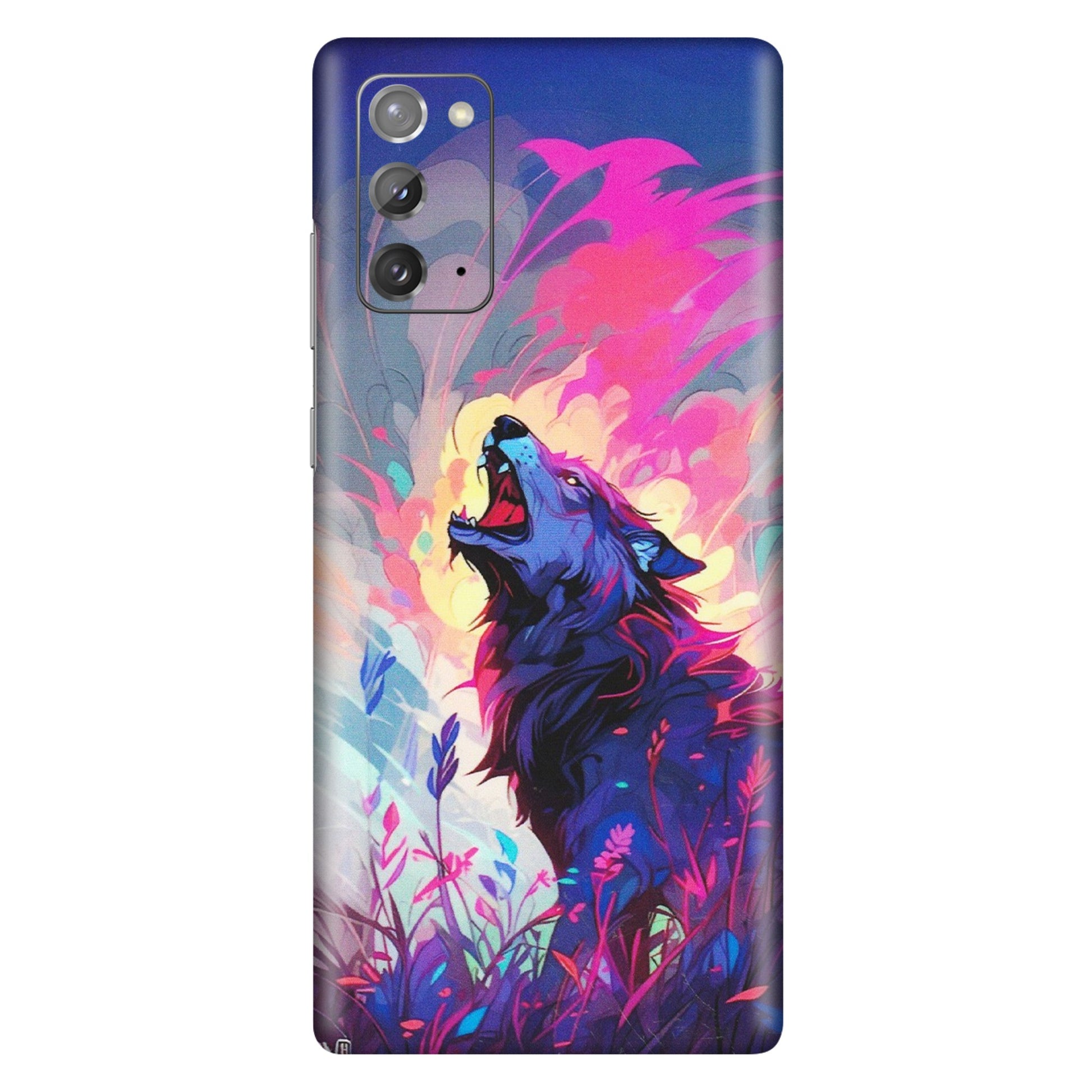 Samsung M/F/Note/Flip and C Phone Skins (All Models) - New Wild Wolf Abstract - Matte Finish (M-125) Samsung Galaxy Note 20
