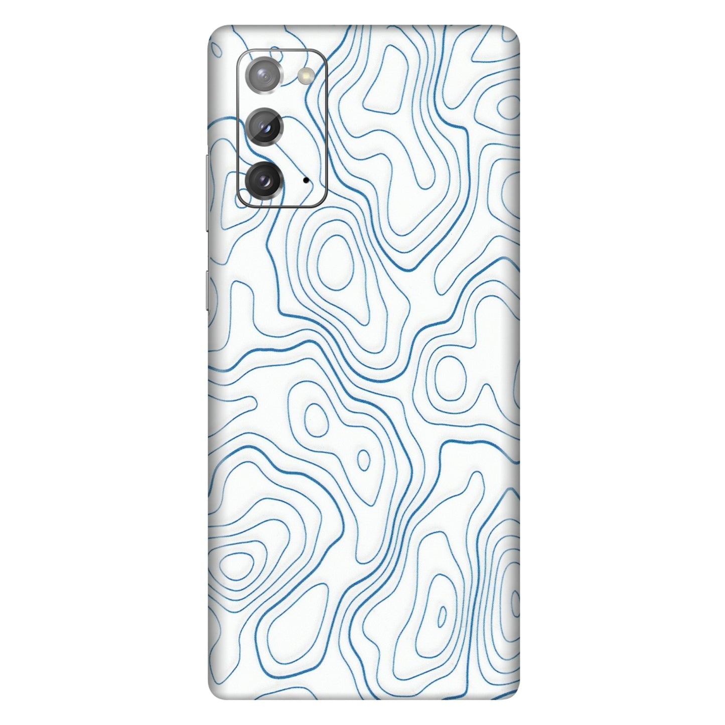 Samsung M/F/Note/Flip and C Phone Skins (All Models) - Blue And White Swirls - Matte Finish (M-139) Samsung Galaxy Note 20