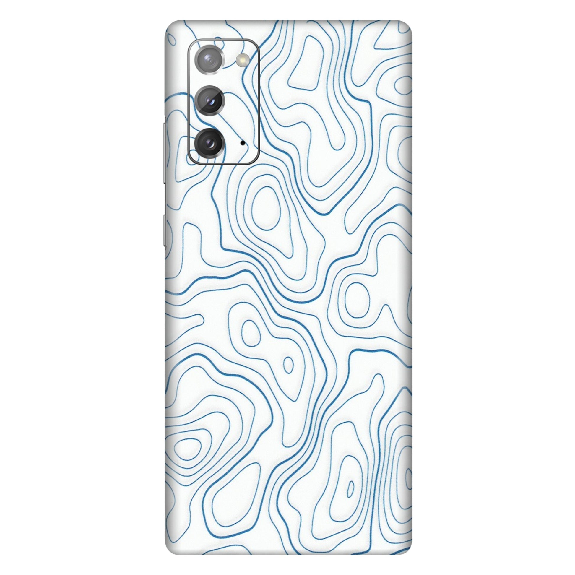Samsung M/F/Note/Flip and C Phone Skins (All Models) - Blue And White Swirls - Matte Finish (M-139) Samsung Galaxy Note 20