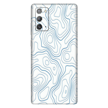 Samsung M/F/Note/Flip and C Phone Skins (All Models) - Blue And White Swirls - Matte Finish (M-139) Samsung Galaxy Note 20