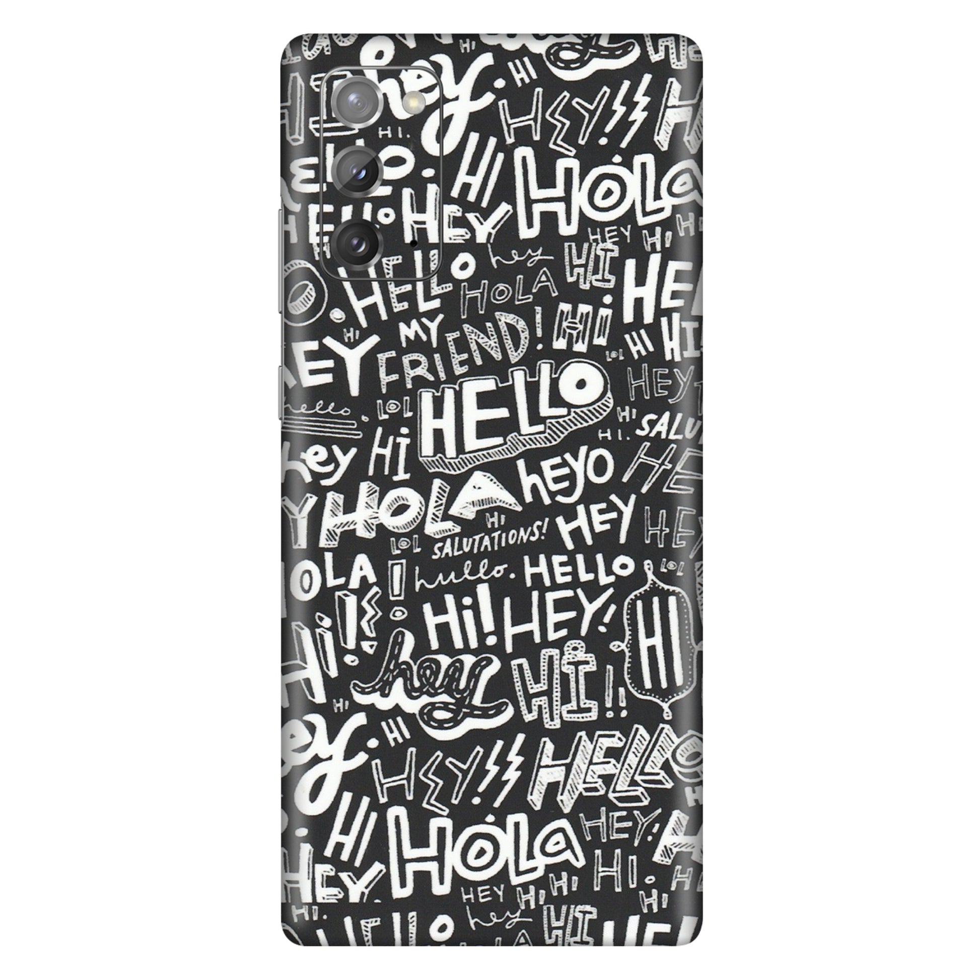 Samsung M/F/Note/Flip and C Phone Skins (All Models) - Hi Hello Doodles - Matte Finish (M-25) Samsung Galaxy Note 20