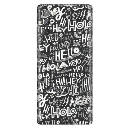 Samsung M/F/Note/Flip and C Phone Skins (All Models) - Hi Hello Doodles - Matte Finish (M-25) Samsung Galaxy Note 20